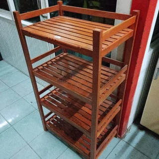ชั้นวางของไม้ 4 ชั้น กดสั่งครั้งละ1 60 * 38 * 1 1 0 cm ประกอบเรียบร้อยพร้อมใช้งาน