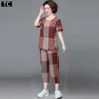 TC ชุดเซต 2 ชิ้น แฟชั่นผู้หญิงสไตล์เกาหลี ใส่ได้หลายโอกาส ระบายอากาศดี New Fashion women's รุ่น2763