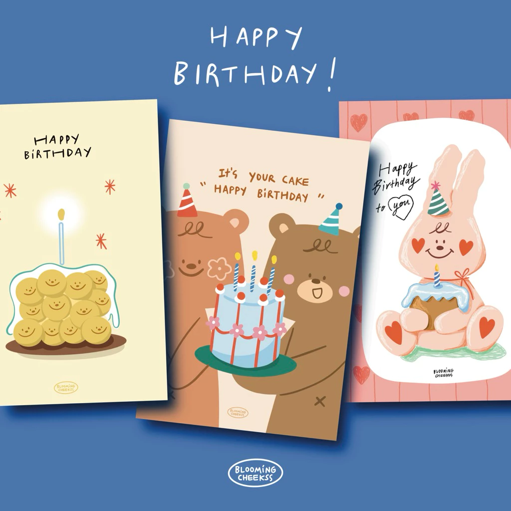 BMCK - การ์ดวันเกิด (มีซอง) ชุดที่ 1 Happy birthday card