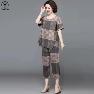 YOYO ชุดเซต 2 ชิ้น แฟชั่นผู้หญิงสไตล์เกาหลี คอกลม ใส่ได้หลายโอกาส เนื้อผ้าดีใส่สบาย New Fashion women's รุ่น2763
