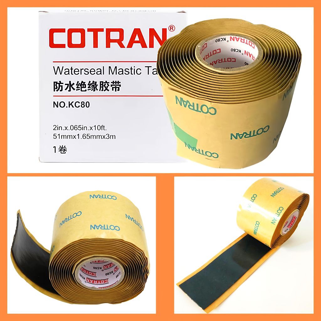 เทปกันน้ำ COTRAN KC80 ขนาด 50 m.m / 1.65 m.m / 3M ใช้งานได้หลายประเภท