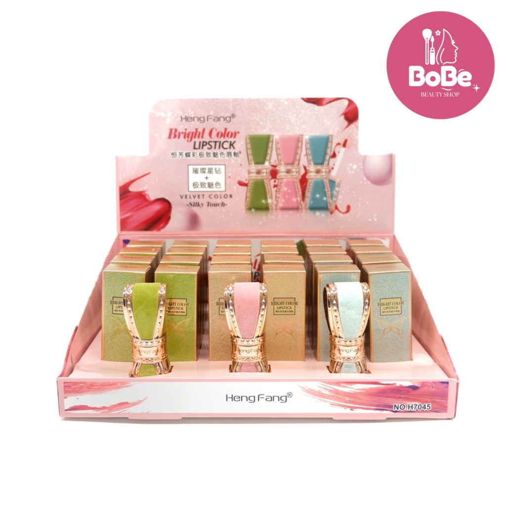 {27แท่ง} HengFang Moisture Bright Color Lipstick ลิควิดลิปกลอส ชุ่มชื้น ให้ริมฝีปากเด่นชัด no.H7045 - รูปที่ 2