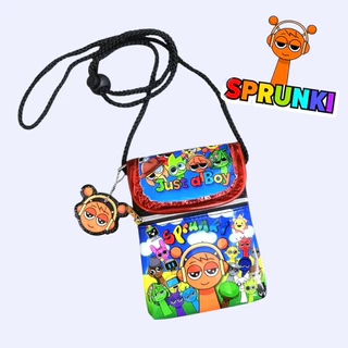 กระเป๋าห้อยคอ กระเป๋าสะพายเด็ก หนังเทียม Roblox Molly Labubu Shin-chan