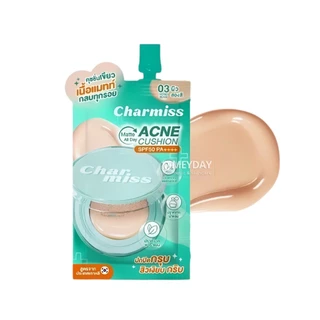 ( แบบซอง ) Charmiss Matte All Day Acne Cushion Spf50 Pa++++ ชาร์มิส แมทท์ ออล เดย์ แอคเน่ คุชชั่น 5g