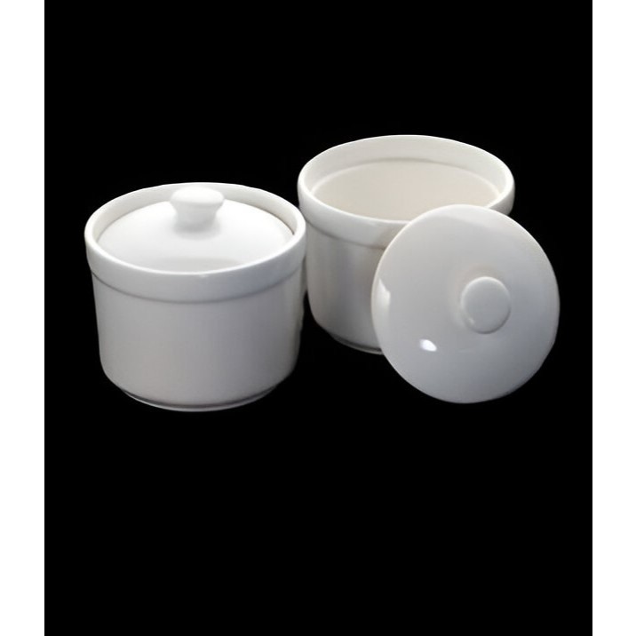 ถ้วยตุ๋น ถ้วยซุป  พร้อมฝาปิด เซรามิค สีขาว คุณภาพดี ใช้ได้ทั้งในบ้านและร้านอาหาร ขนาด 4 นิ้ว 10x10x9 - รูปที่ 2