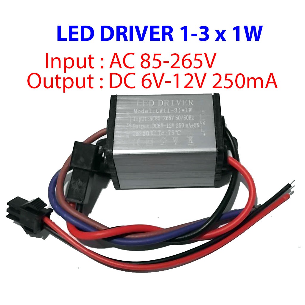 LED DRIVER 1W 2W 3W 250mA 350mA ใช้ไฟบ้าน 220V AC - รูปที่ 2