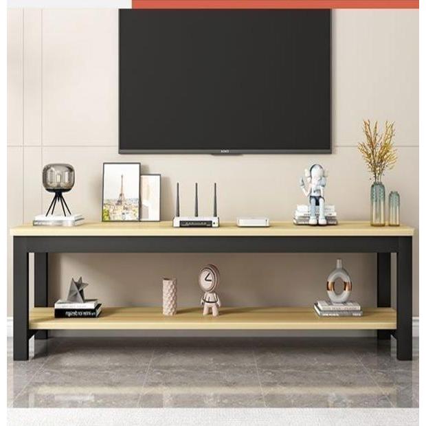 Yifeng โต๊ะวางทีวี วางของหน้าที่สไล์มินิมอล ท็อปไม้ โครงขาเหล็ก 2ชั้น  2911 - รูปที่ 3