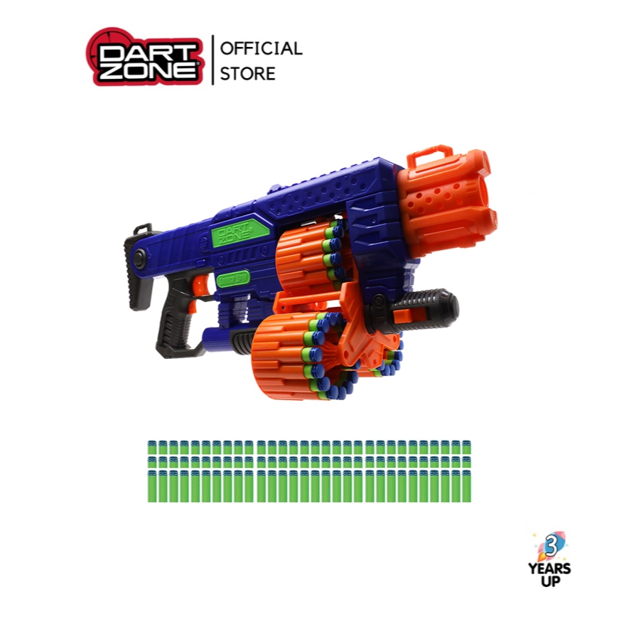 ปืนของเล่น DART ZONE® ปืนกระสุนโฟม ดาร์ทโซน ยิงออโต้ Nitroshot Primus Motorized Blaster 100 FPS