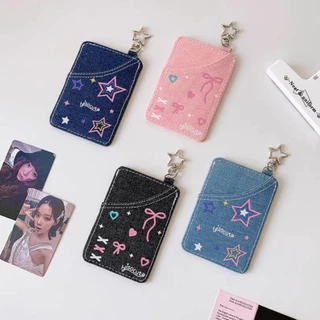 พร้อมส่งจากไทย!!! เคสการ์ด เฟรมการ์ด พวงกุญแจใส่รูปผ้ายีนส์ พวงกุญแจยีนส์ งานน่ารัก Y2K สุด *ไม่มีบริการปริ้นรูปค่ะ