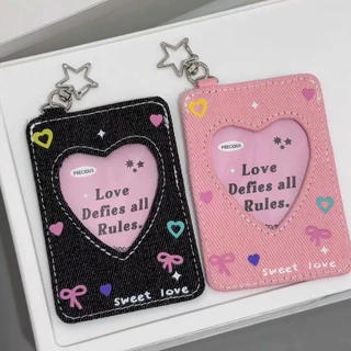 พร้อมส่งจากไทย!!! เคสการ์ด เฟรมการ์ด พวงกุญแจใส่รูปผ้ายีนส์ พวงกุญแจยีนส์ งานน่ารัก Y2K สุด *ไม่มีบริการปริ้นรูปค่ะ