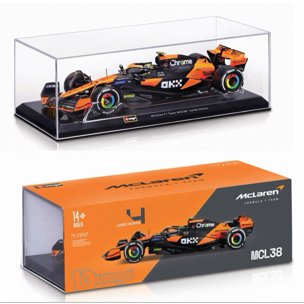 {พร้อมส่งในไทย✅}Mclaren MCL38 Miami Grand Prix 2024 No.4 Lando Norris