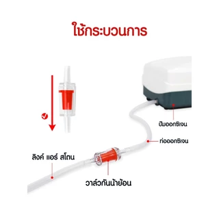 วาล์วกันย้อน check valve วาล์วกันน้ำย้อนกลับ แบบใส สีขาว