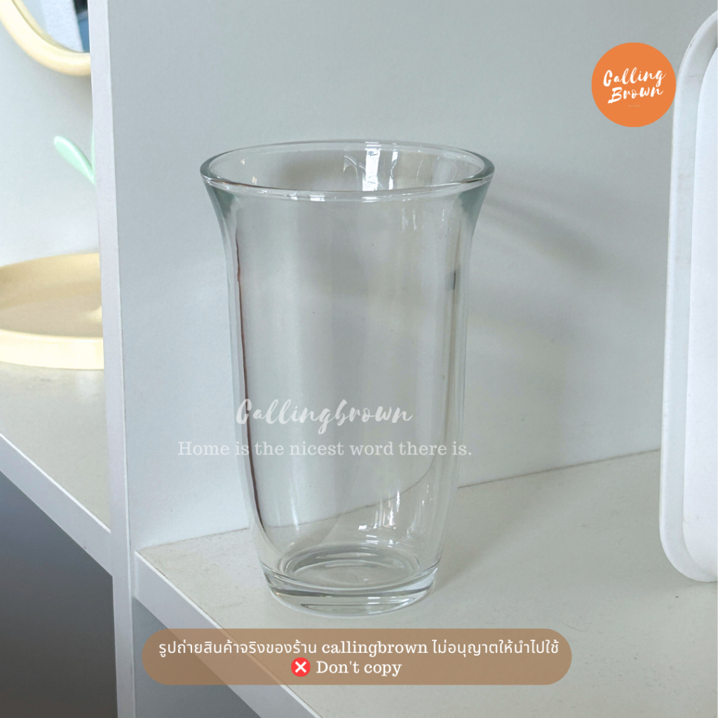 callingbrown [ พร้อมส่ง ] Home cafe แก้ว แก้วน้ำ แก้วมินิมอล แก้วทรงสูง แก้วทรงสั้น แก้วใส คาเฟ่ ราคา ถูกที่สุด ดีลบีเคเค แกลเลอรีภาพที่ 8