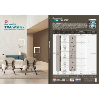 TOA วอลล์เท็กซ์ Walltex สีสร้างลาย สำหรับงานตกแต่งอาคาร wall tex เนื้อสีขาว ภายนอก และภายใน ขนาด 26 กิโลกรัม