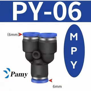 PAMY MPY PY ข้อต่อลม ข้อต่อลมเสียบสามทาง ข้อต่อตัววาย หัวพ่นหมอก ออกใบกำกับได้ สินค้าพร้อมส่งFITTING