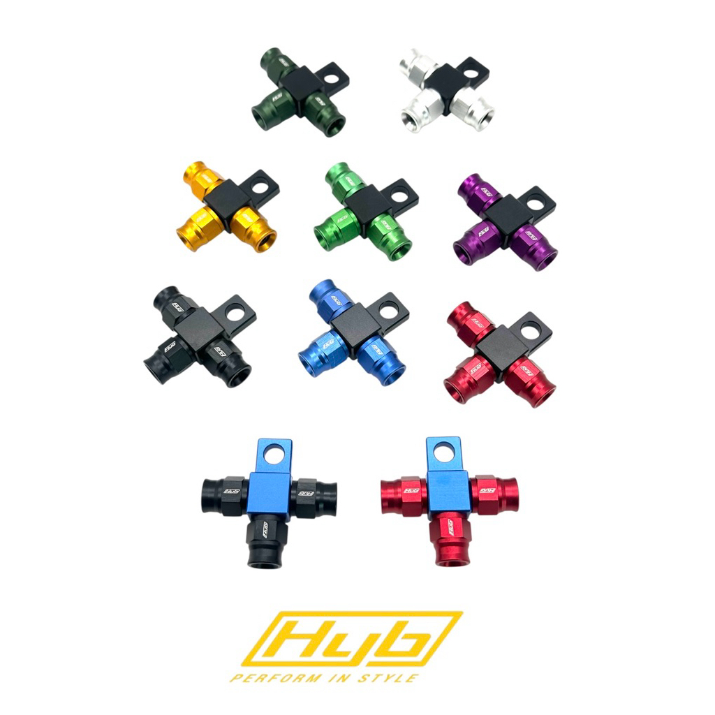 ตลับเบรค  สามทาง An3 HYB “มีตาไก่ครบทุกด้าน” สำหรับงานเบรค รถยนต์และมอเตอร์ไซค์ ใช้คู่กับสายเบรคAn3 เทฟล่อน