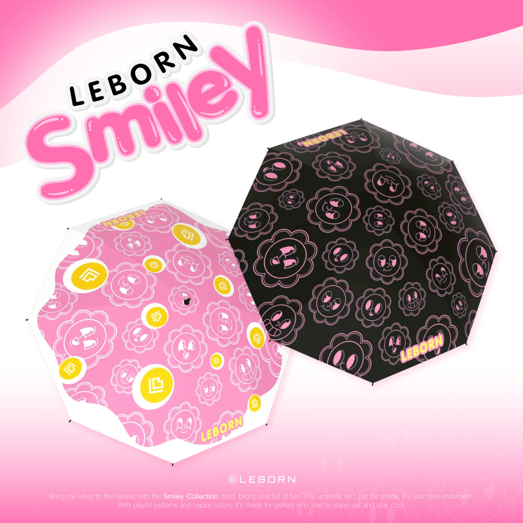 Leborn Smiley ร่มกอล์ฟ กันฝน กันแดด กันUV ขนาด30นิ้ว