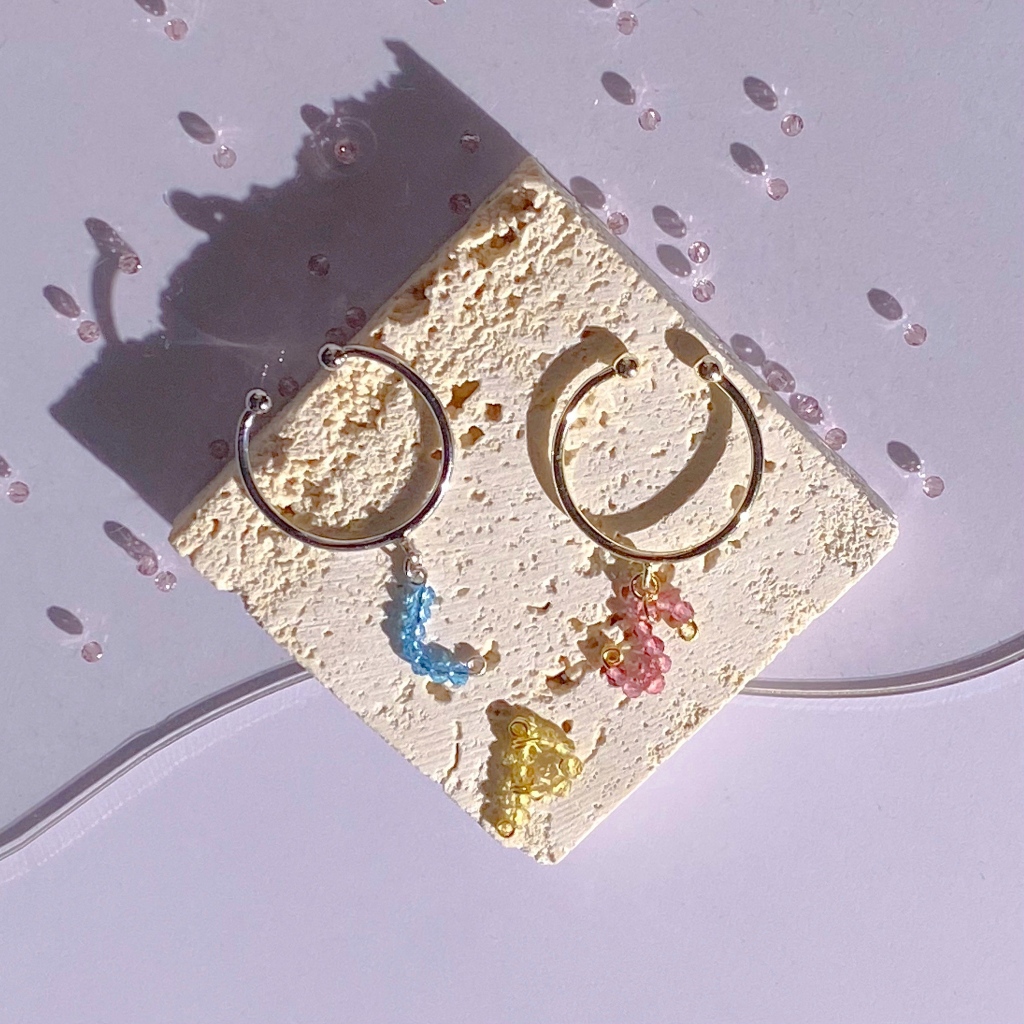 Accsoroot แหวนตัวอักษร Ring Alphabet Glass Bead