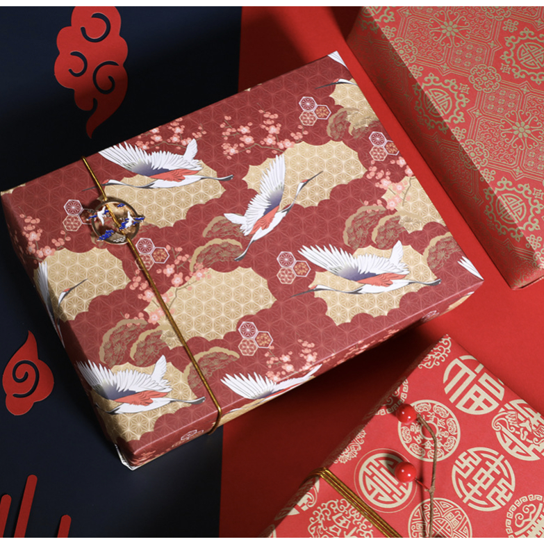 กระดาษห่อของขวัญลายแบบจีน Chinese Style Gift Wrapping Paper 50x70cm