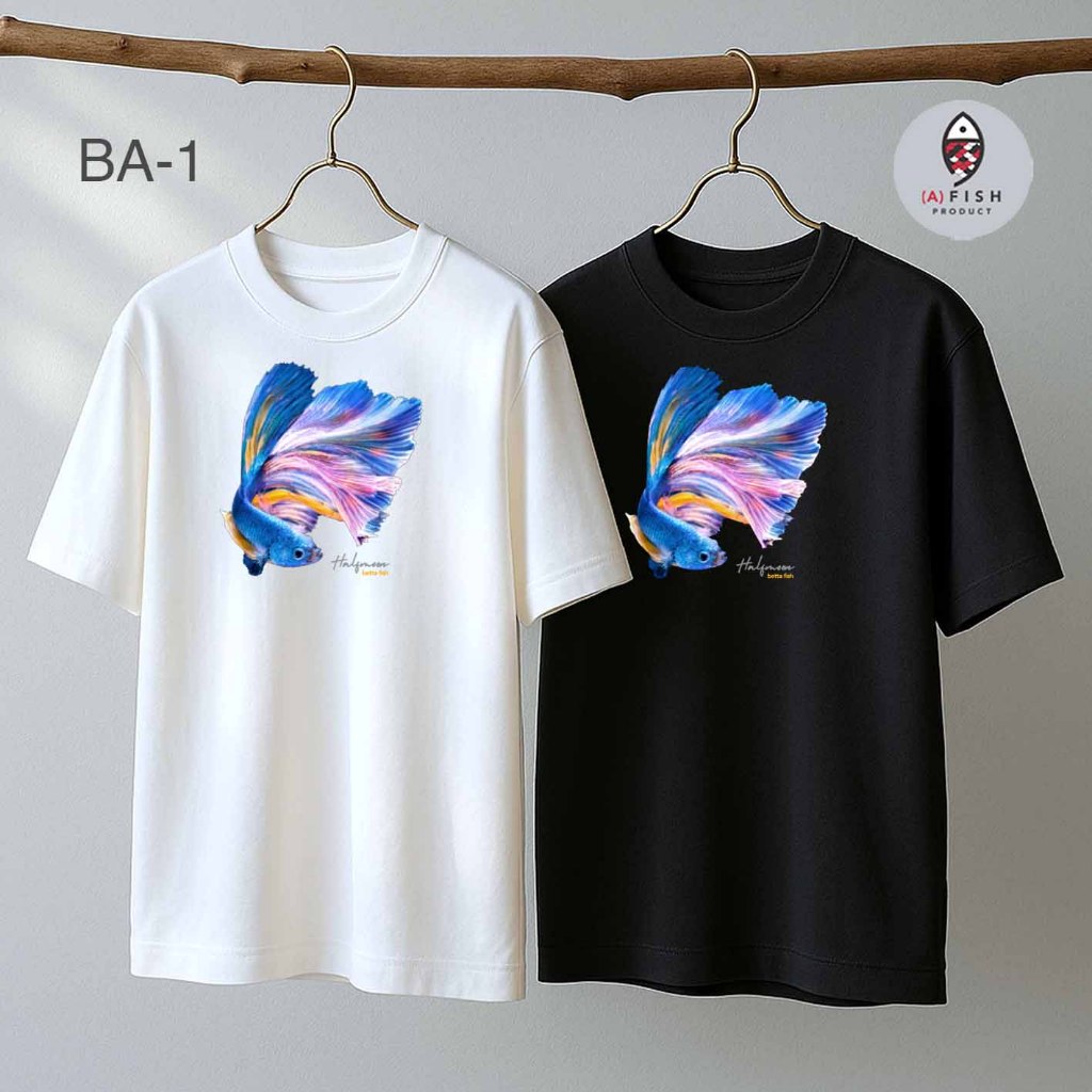 เสื้อยืดคอกลม แขนสั้น พิมพ์ลายปลากัด by A-FISH product