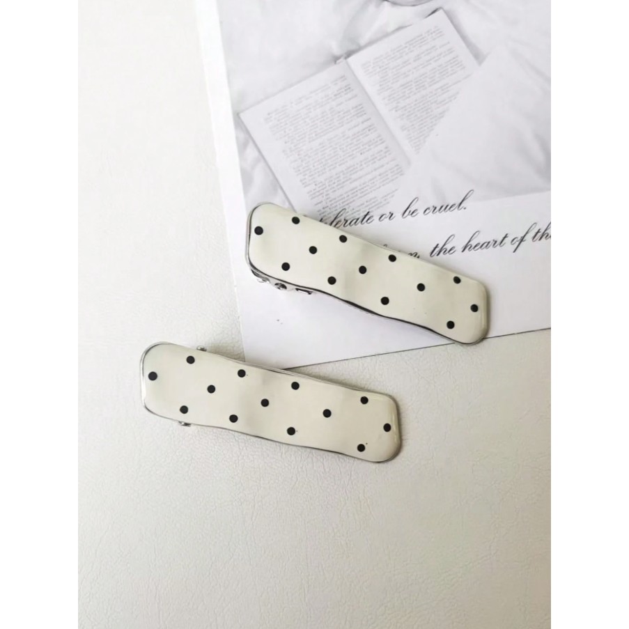 mija.stories - polka dot hair clip กิ๊บติดผมลายจุด (มีแบบเดียวตามรูปเดี่ยว)