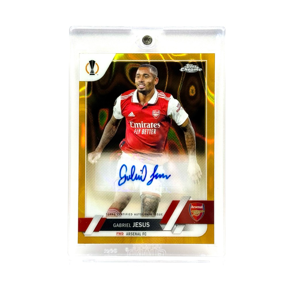 Topps Chrome UCC 22/23 Gabriel Jesus Arsenal FC Chrome Autograph Gold Lava Refractors