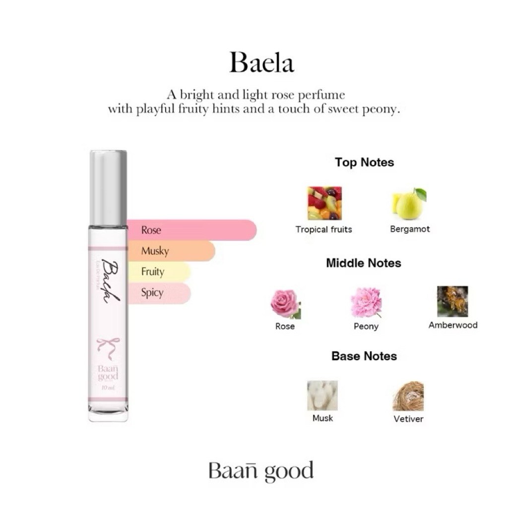 Baela 10 ml. น้ำหอมกลิ่นกุหลาบเบล่า