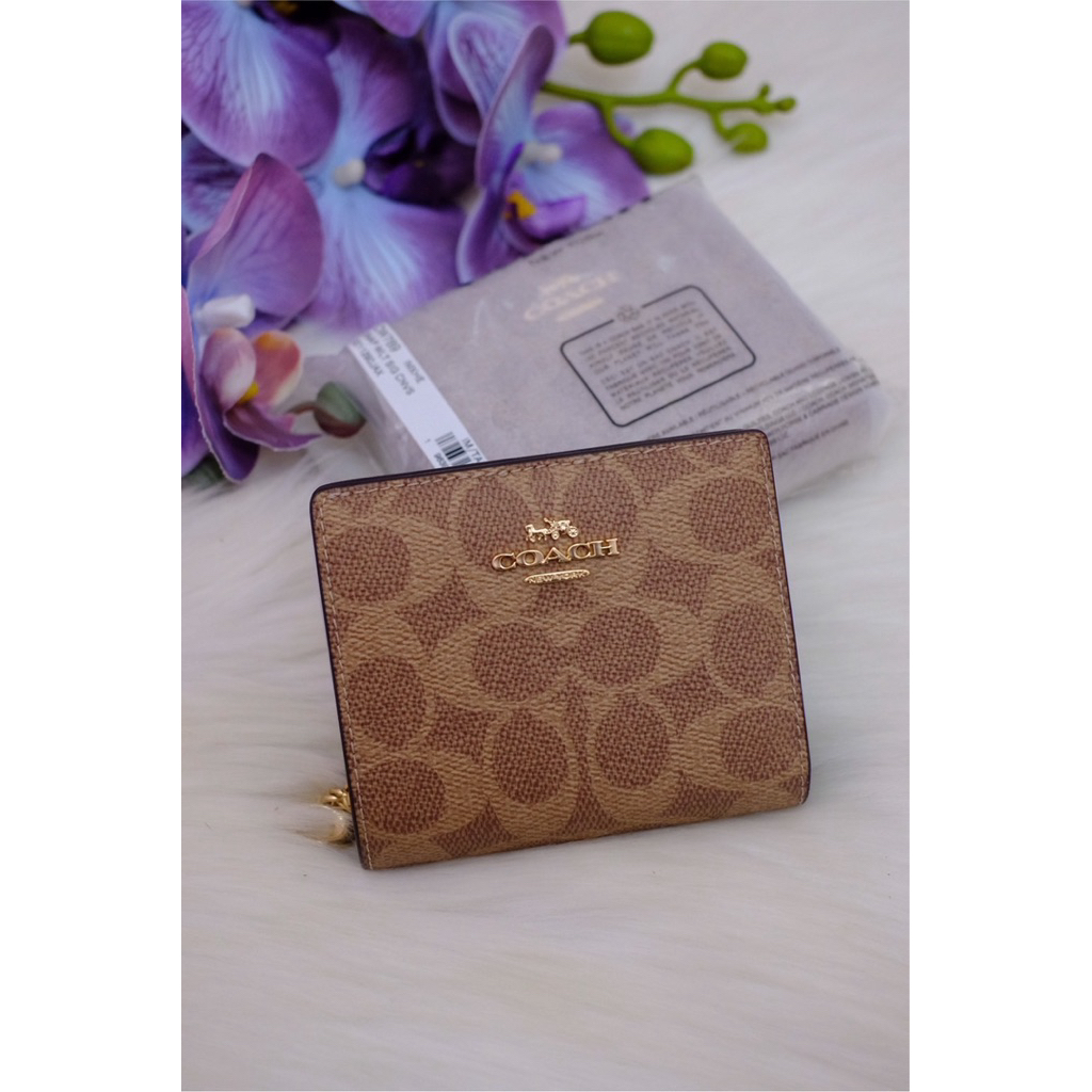 ❗️❗️แท้💯 กระเป๋าสตางค์ใบสั้น Coach Snap Wallet In Signature Canvas(CW789)❗️❗️