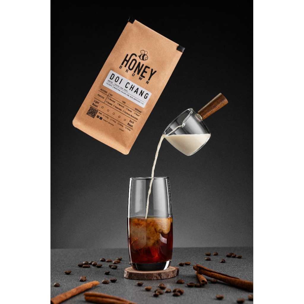 HONEY BROWN กาแฟคั่ว Doi Chang เกรด A - ดอยช้าง 200g- 1kg (คั่วกลาง และ คั่วเข้ม)