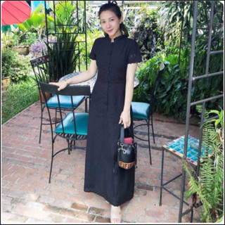 Code : D (สีปกติ) เดรสผ้าลูกไม้แบบพรีเมี่ยม รุ่นนี้มี2ความยา…