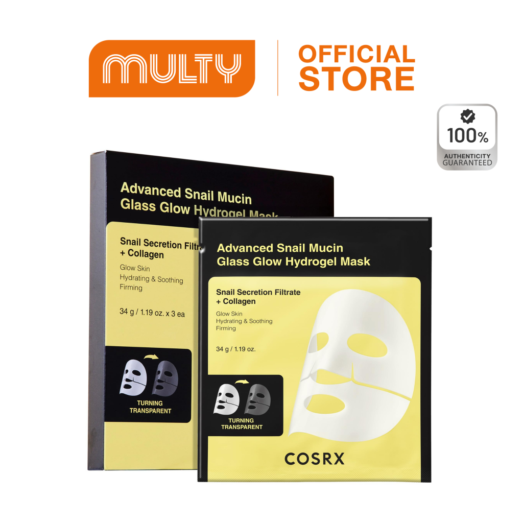 CosRx Advanced Snail Mucin Glass Glow Hydroge lMask มาร์กไฮโดรเจล
