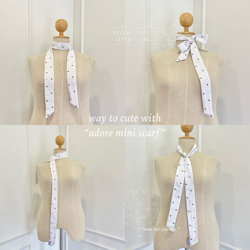 Mince - Adore Mini Scarf (พร้อมส่ง) ผ้าพันคอขนาดเล็ก 5x150 cm.(พร้อมส่ง)