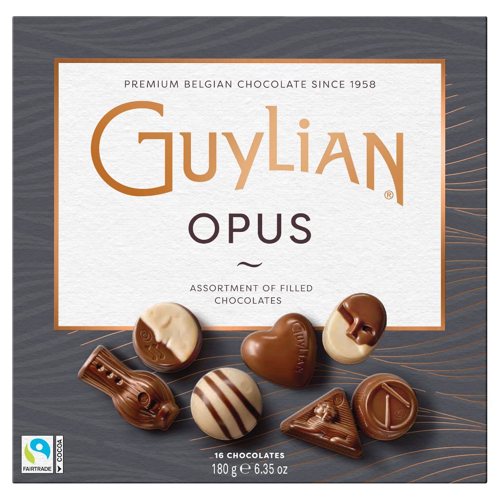GUYLIAN Opus Belgian Chocolate Assortment FLAT GIFT BOX 180g * PREMIUM BELGIAN CHOCOLATE *