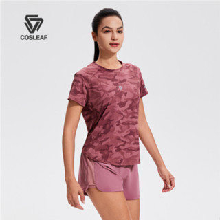 Cosleaf เสื้อยืดผู้หญิง ไลคร่า Lycra Active T-shirt ระบายอาก…