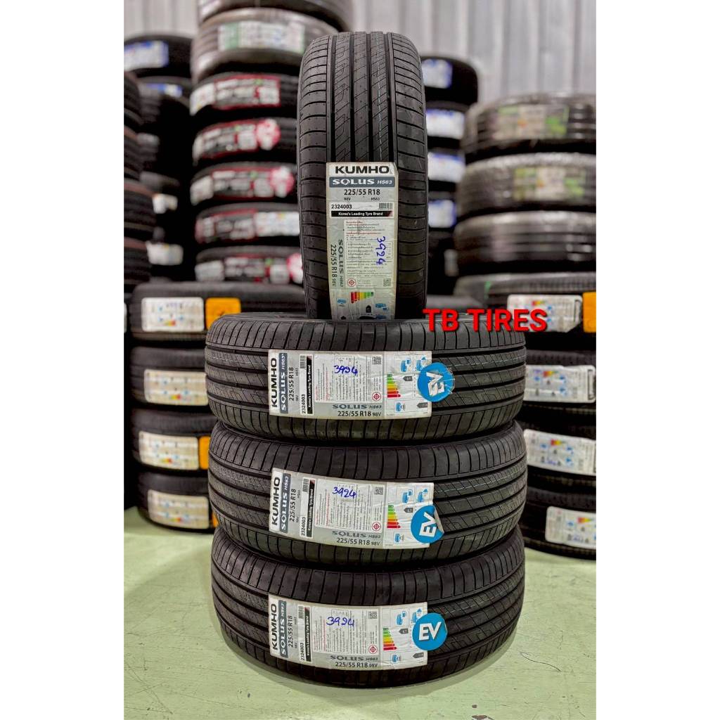 ยางรถยนต์ 225/55R18 98V SOLUS HS63 EV // KUMHO (ยางใหม่ค้างปี 2024)