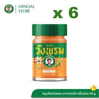 Wangpromherb สมุนไพรวังพรม ยาหม่องผสมเถาเอ็นอ่อน ขนาด 50 กรัม ( 6 ขวด)