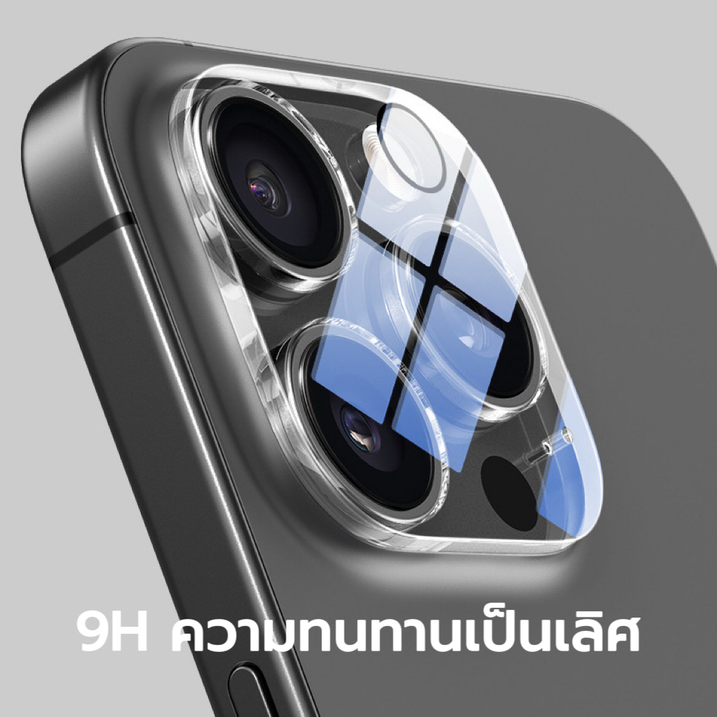 KONG🔥ฟิล์มกระจกเลนส์กล้องสำหรับ iPhone 17Air/11/16E/15/Plus 14 Pro Max 13 Pro Max 12 13mini นิรภัย ใส ฟิล์มกันรอยกล้อง - ภาพย่อย 2