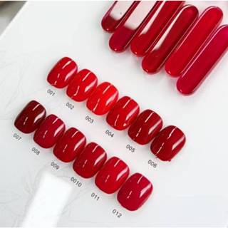 แยกขาย สีเล็บเจล OR•GA•NAIL สีแดงMaroon (เซตA3) 12 สีตัวเลือ…