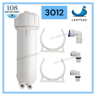 กระบอกเมมเบรน UNIPURE พร้อม เมมเบรน Unipure Fast Pure Treatton 300 GPD รุ่น 3012 และอุปกรณ์ Membrane Housing
