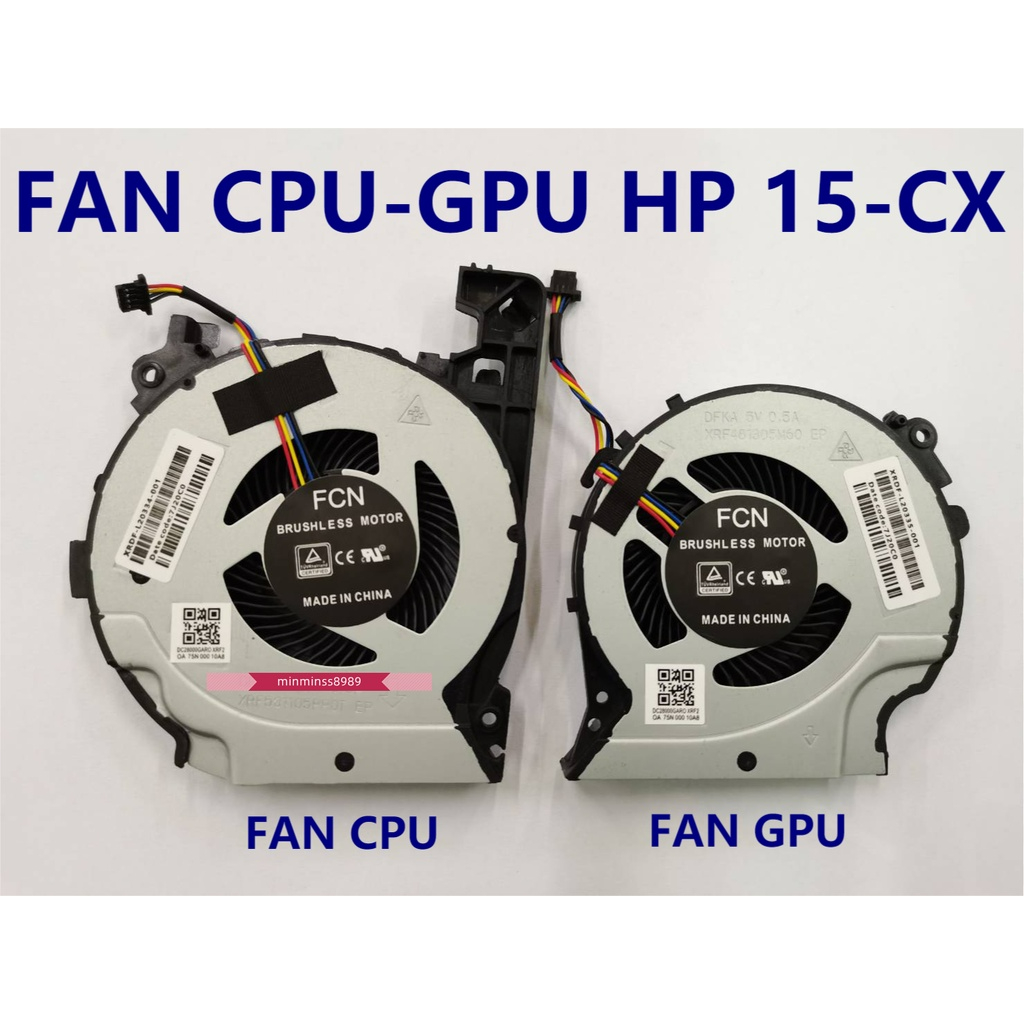 พัดลม(ของแท้)HP COMPAQ FAN CPU GPU 15-CX พัดลมระบายความร้อน