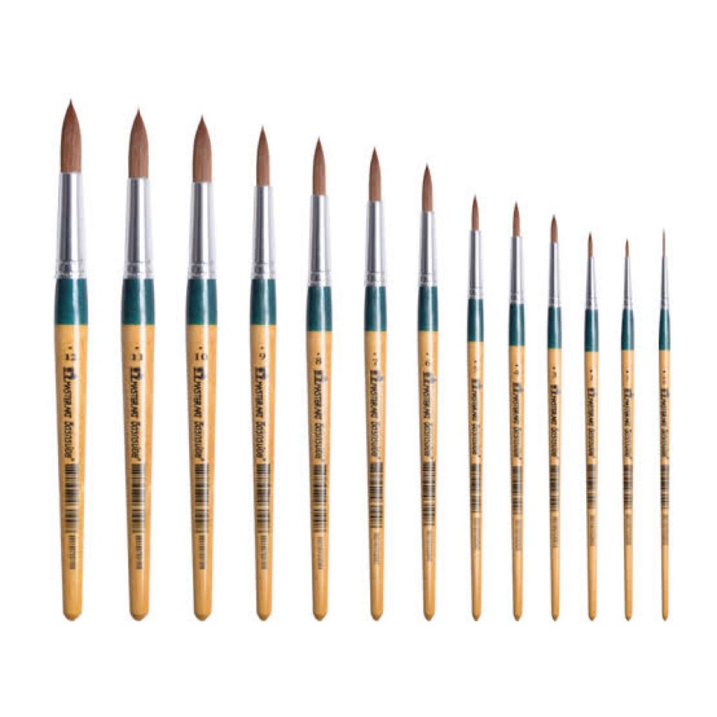 Masterart พู่กันจิตรกรน้อย ชนิดหัวกลม ยี่ห้อมาสเตอร์อาร์ท เบอร์ 00-12