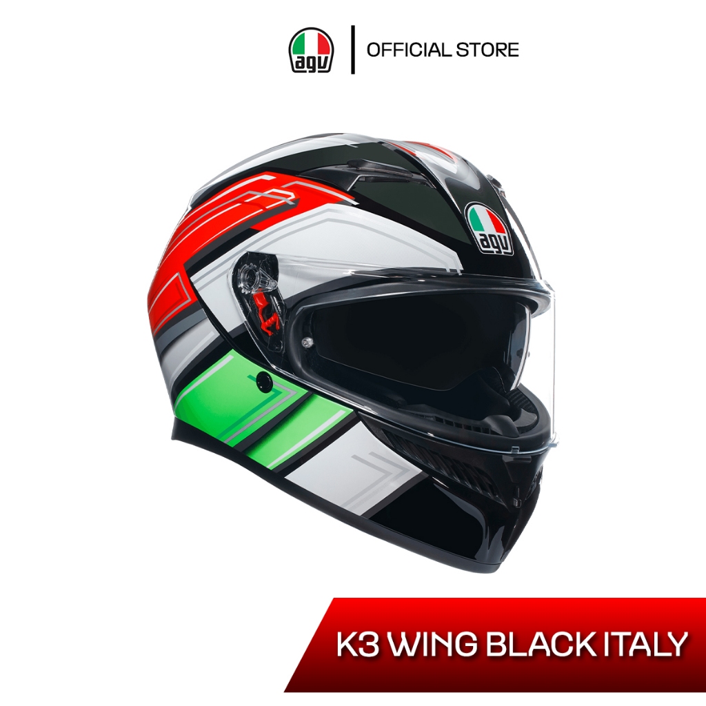 หมวกกันน็อค AGV K3 / WING BLACK ITALY