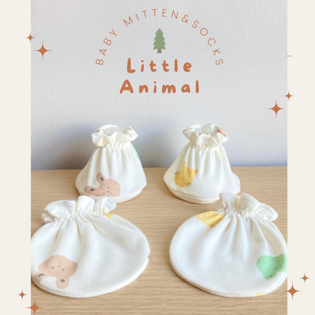 Cali ถุงมือถุงเท้า เด็กอ่อน 0-3 เดือน ผ้าCotton 100% *ป้าย Cali baby