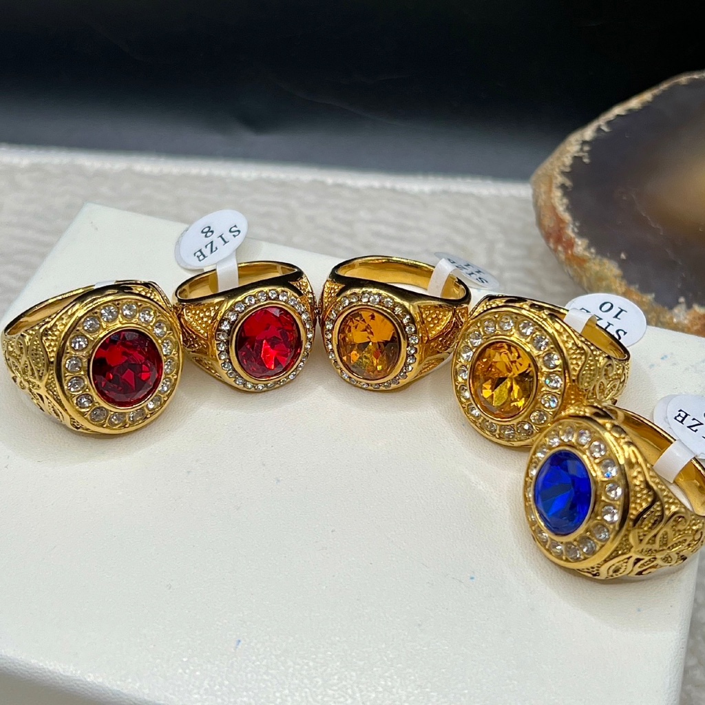 แหวนเหล็ก แหวนสแตนเลส"สีทอง18k"(32)