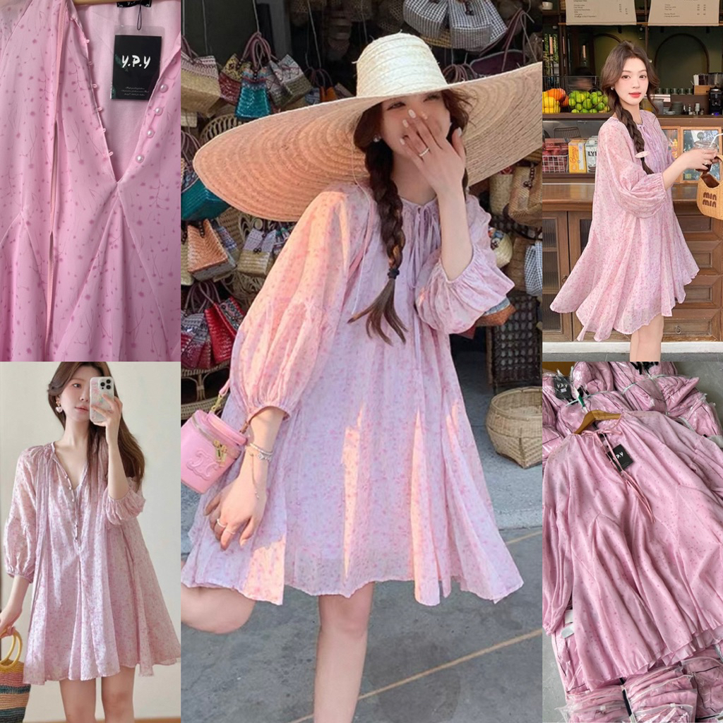 เดรสผ้าชีฟองชายเลเยอร์ ypy  dress รหัส26512