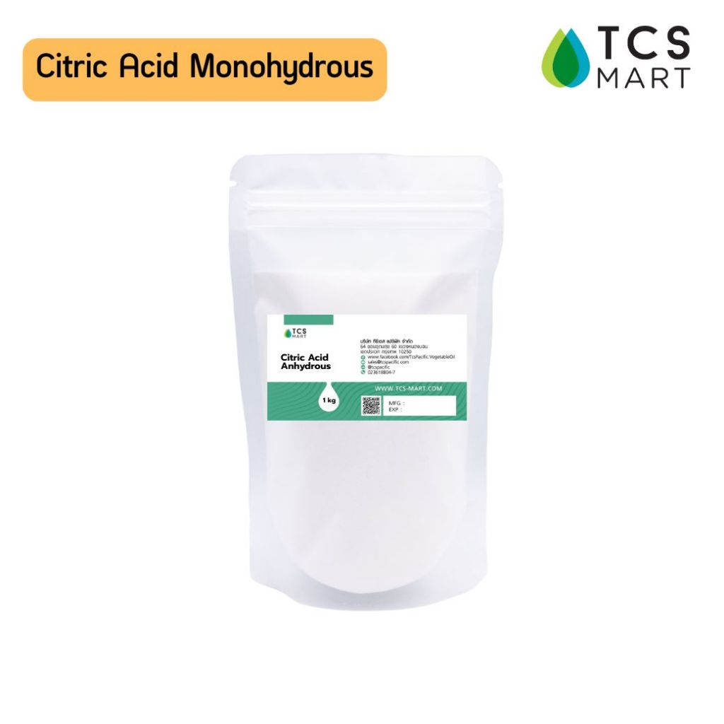 กรดซิตริก ชนิด Monohydrous (กรดมะนาว) [Citric Acid Monohydrous] 1000 g.