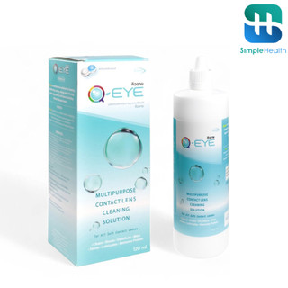 Simple health TH น้ำยาล้างคอนแทคเลนส์ น้ำยาแช่คอนแทคเลนส์ Qeye ชำระล้างฆ่าเชื่อโรค 30-500ml. 2 ชิ้น