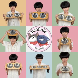 ❤️ชามอาหารสัตว์เลี้ยง เหมาะสำหรับสุนัขและแมว สไตล์มินิมอล สิ…