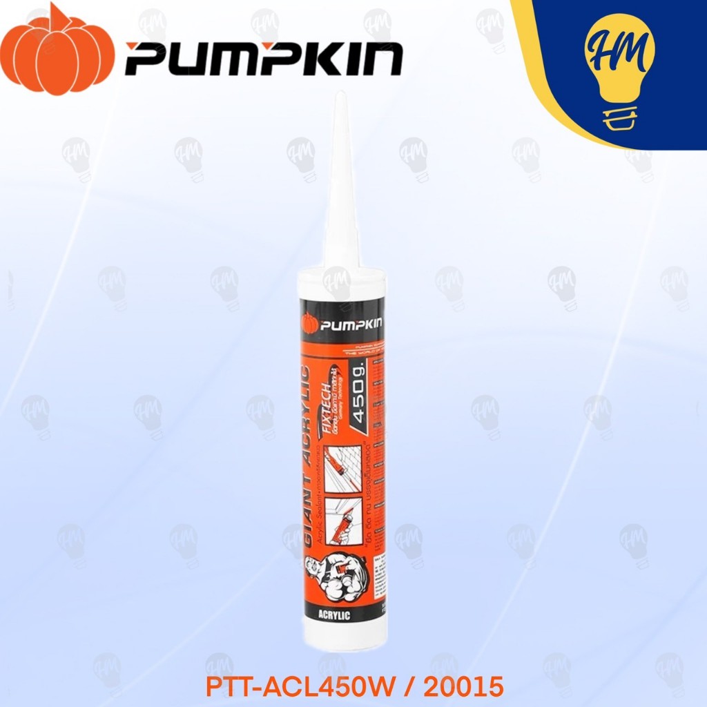 Pumpkin  20015 ไจแอนด์ กาวอะคริลิคยาแนว สีขาว 450 กรัม PTT-ACL450W