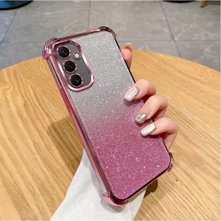 เคสกันกล้อง สำหรับ Samsung A17 A18 A27 A57 A37 A36 A56 A16 A55 A02S A03S S26FE S24FE S25FE กากเพชร 2in1 ฟรุ้งฟริ้ง EE